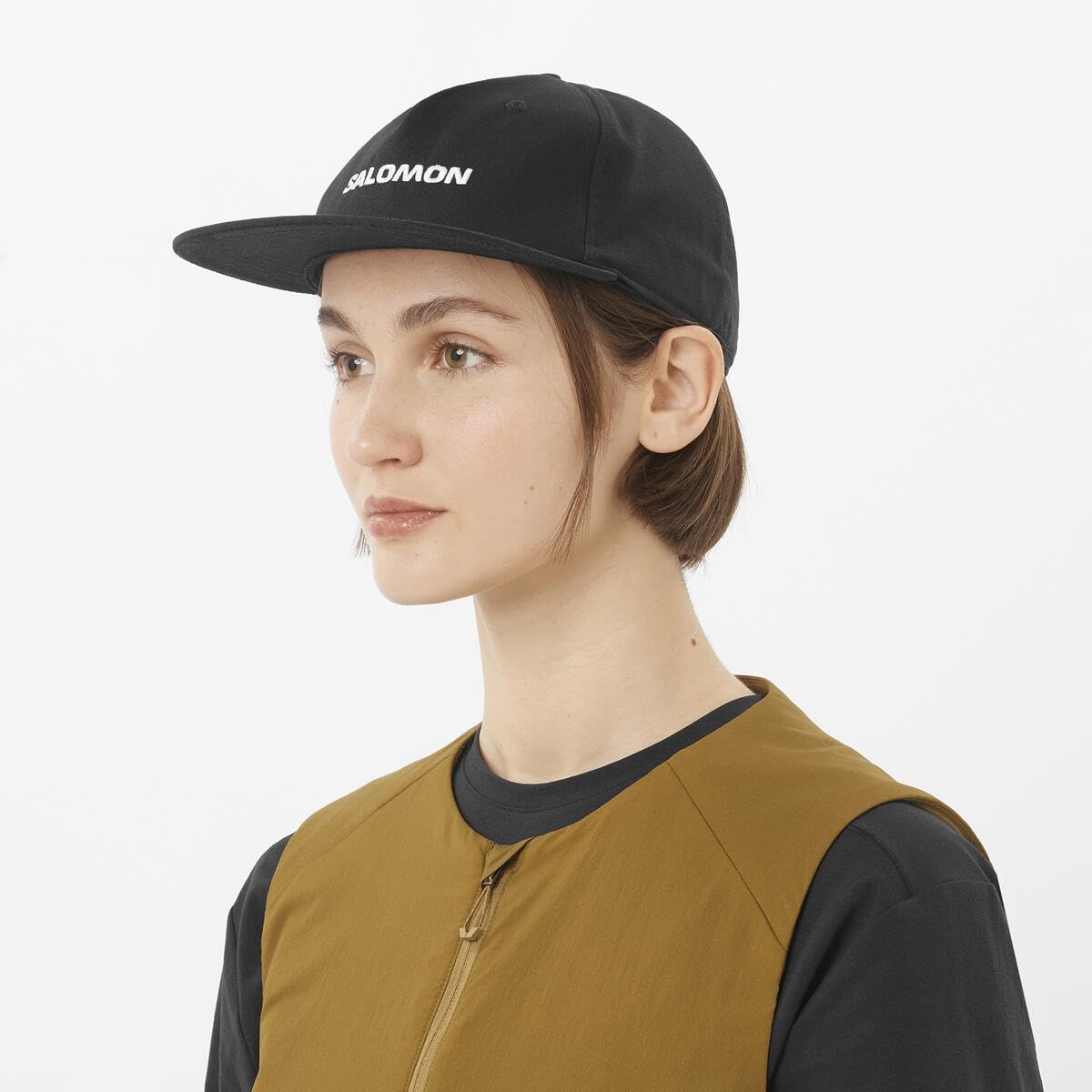 salomon-logo-flat-cap-casquette-plate-coton-homme-femme image 4