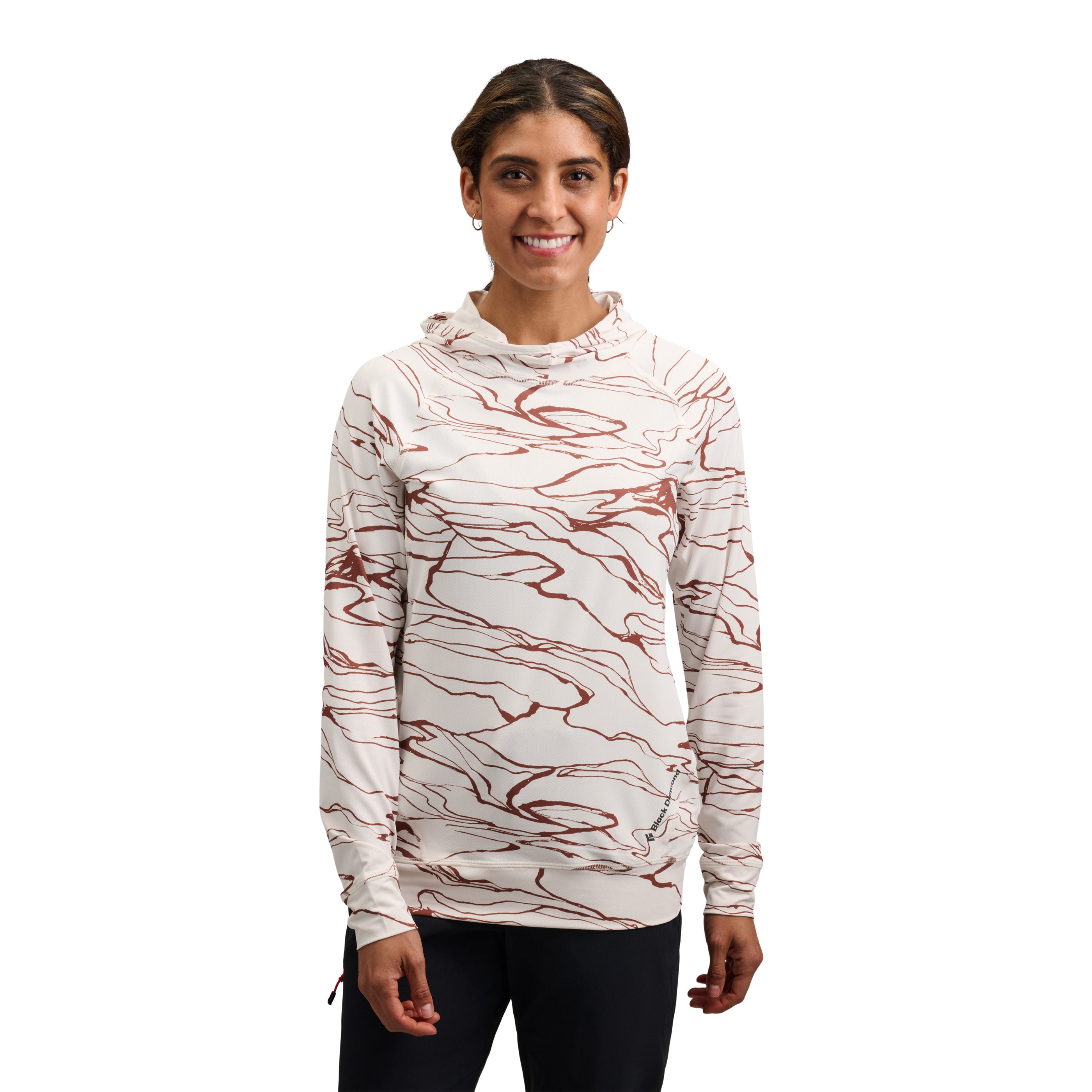 black-diamond-women-s-alpenglow-hoody-sweat-anti-uv-femme image 2