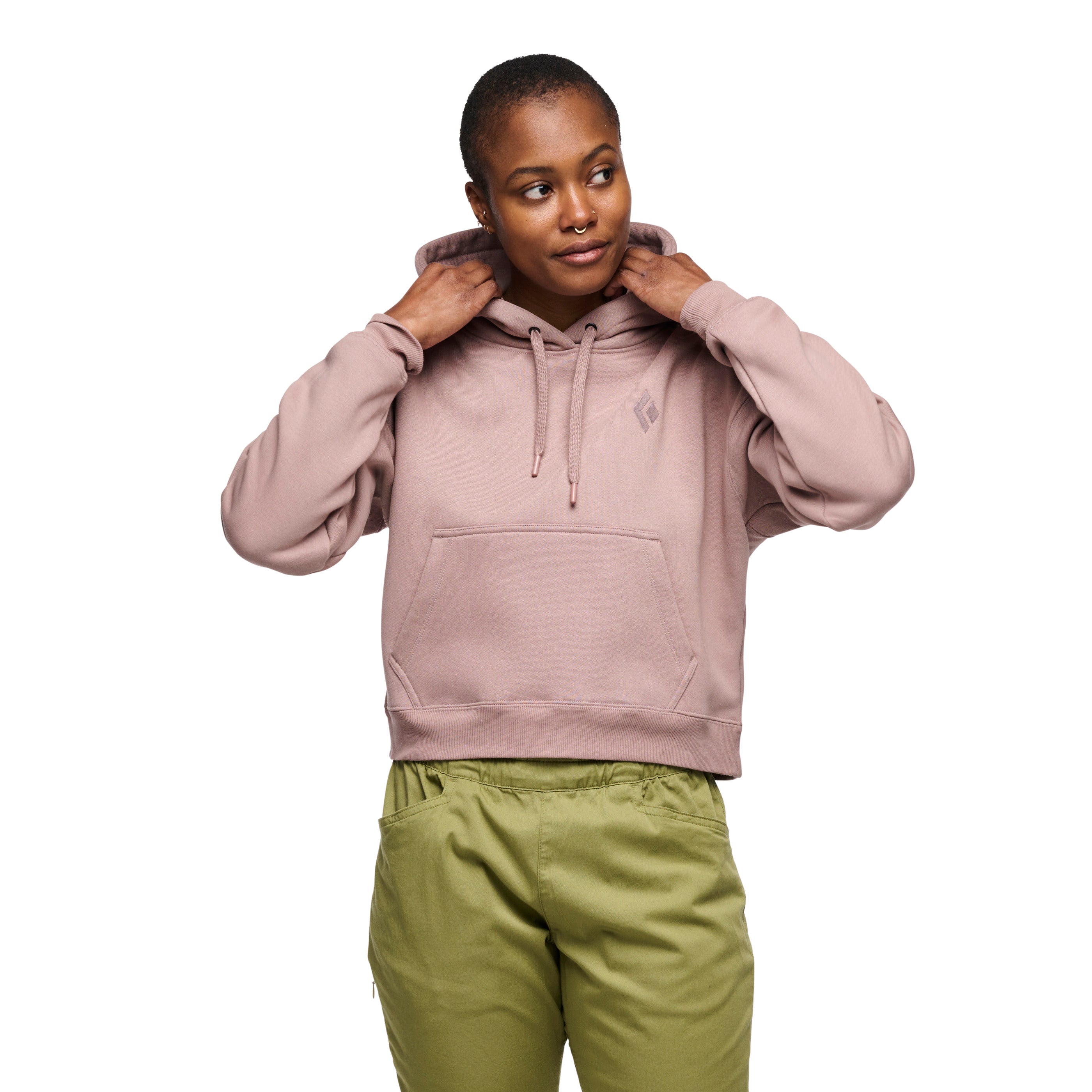 black-diamond-women-s-crop-pullover-hoody-sweat-femme image 8