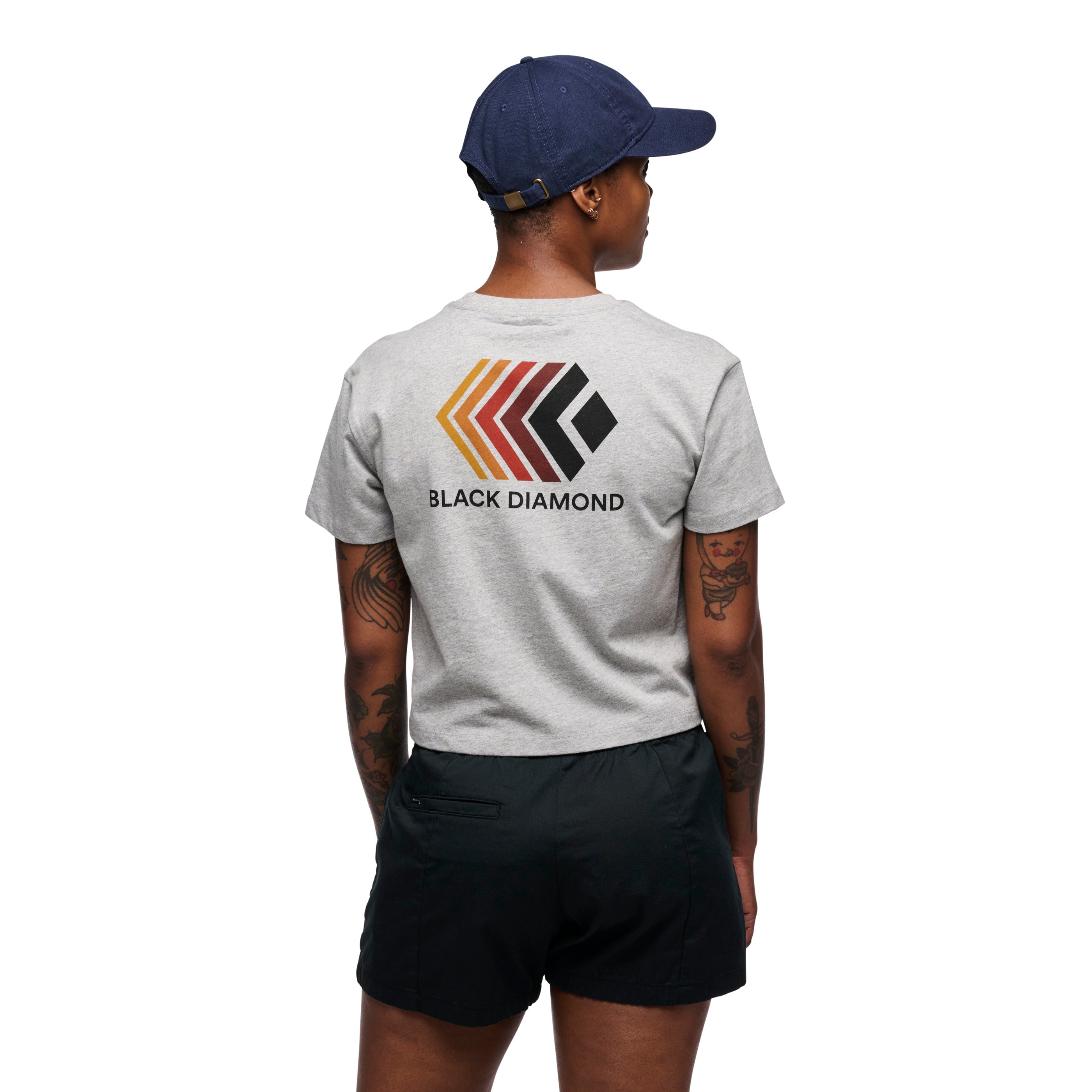 black-diamond-women-s-faded-crop-t-shirt-manches-courtes image 8