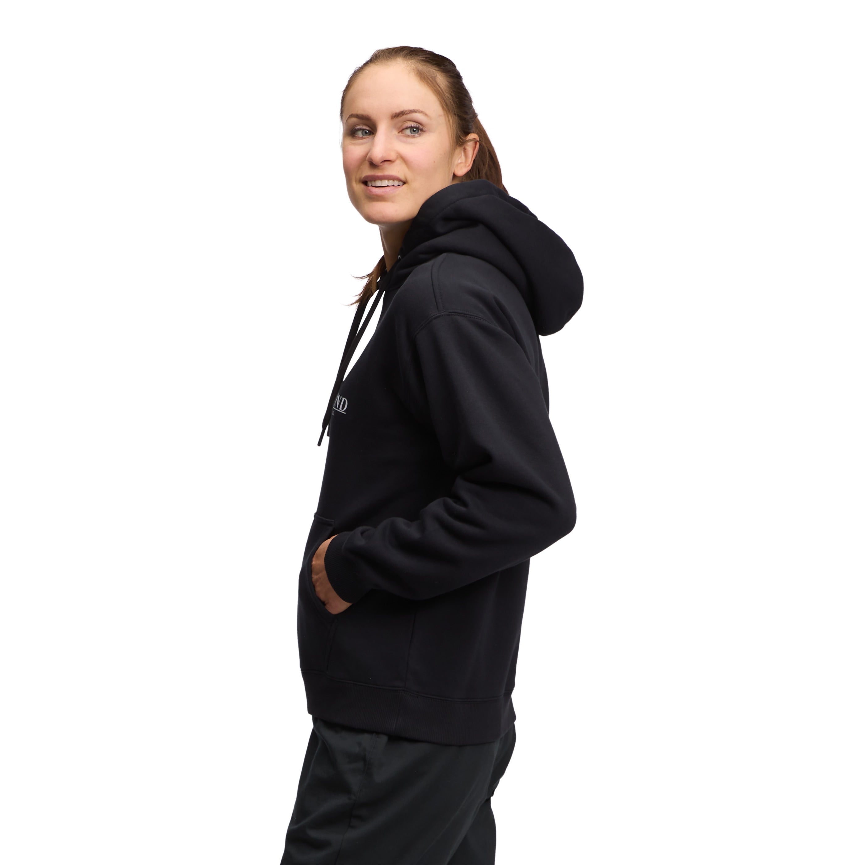 black-diamond-women-s-heritage-wordmark-pullover-hoody image 2
