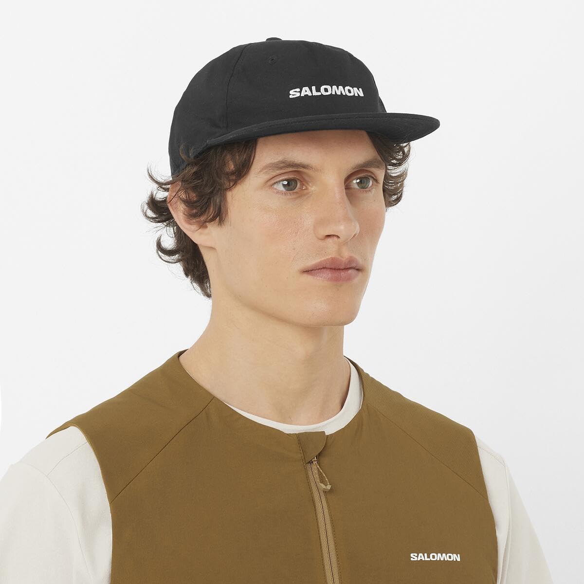 salomon-logo-flat-cap-casquette-plate-coton-homme-femme image 2