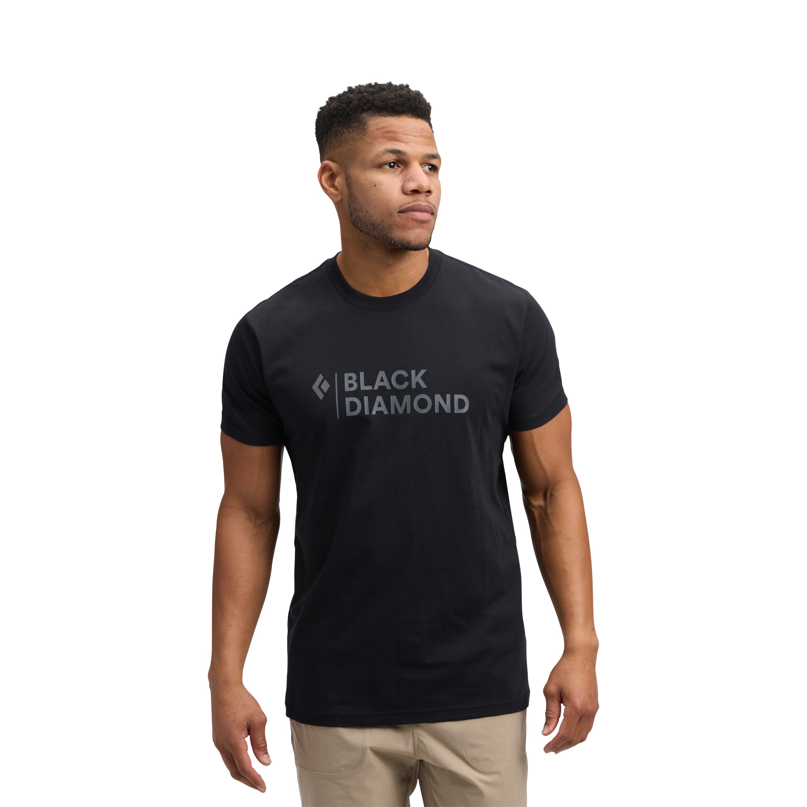 black-diamond-men-s-mini-stacked-short-sleeve-tee-t-shirt-homme-coton-bio image 1