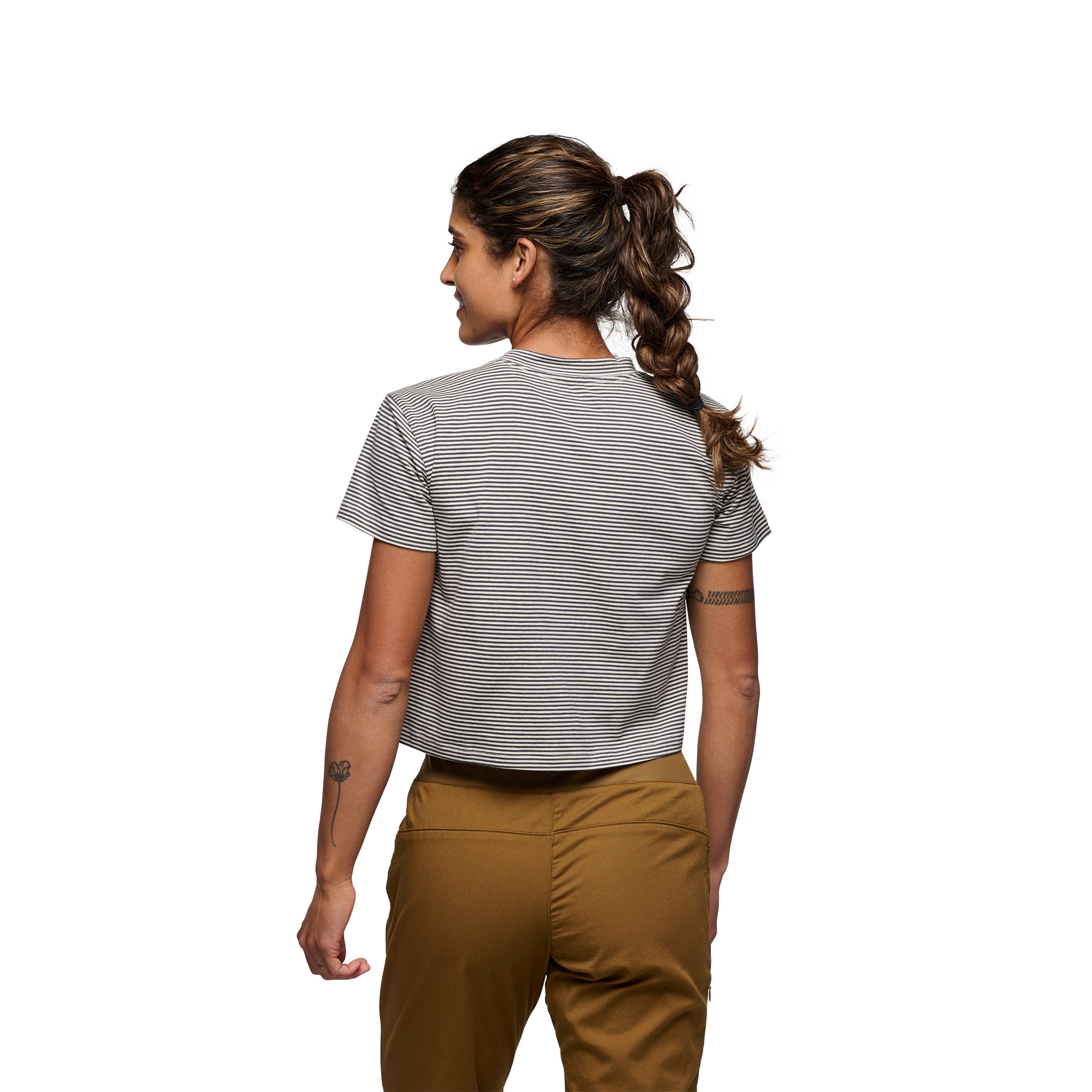 black-diamond-women-s-bd-stripe-crop-t-shirt-manches-courtes image 3
