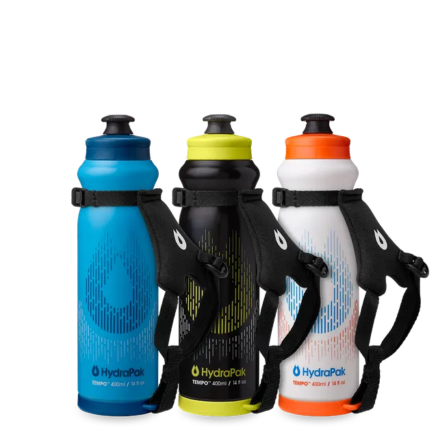 hydrapak-tempo-400ml-3-pack-pro-straps-gourdes-running image 1