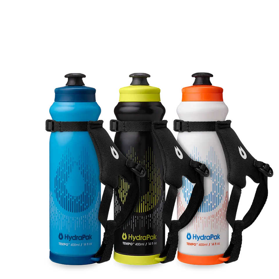 hydrapak-tempo-400ml-3-pack-pro-straps-gourdes-running image 1