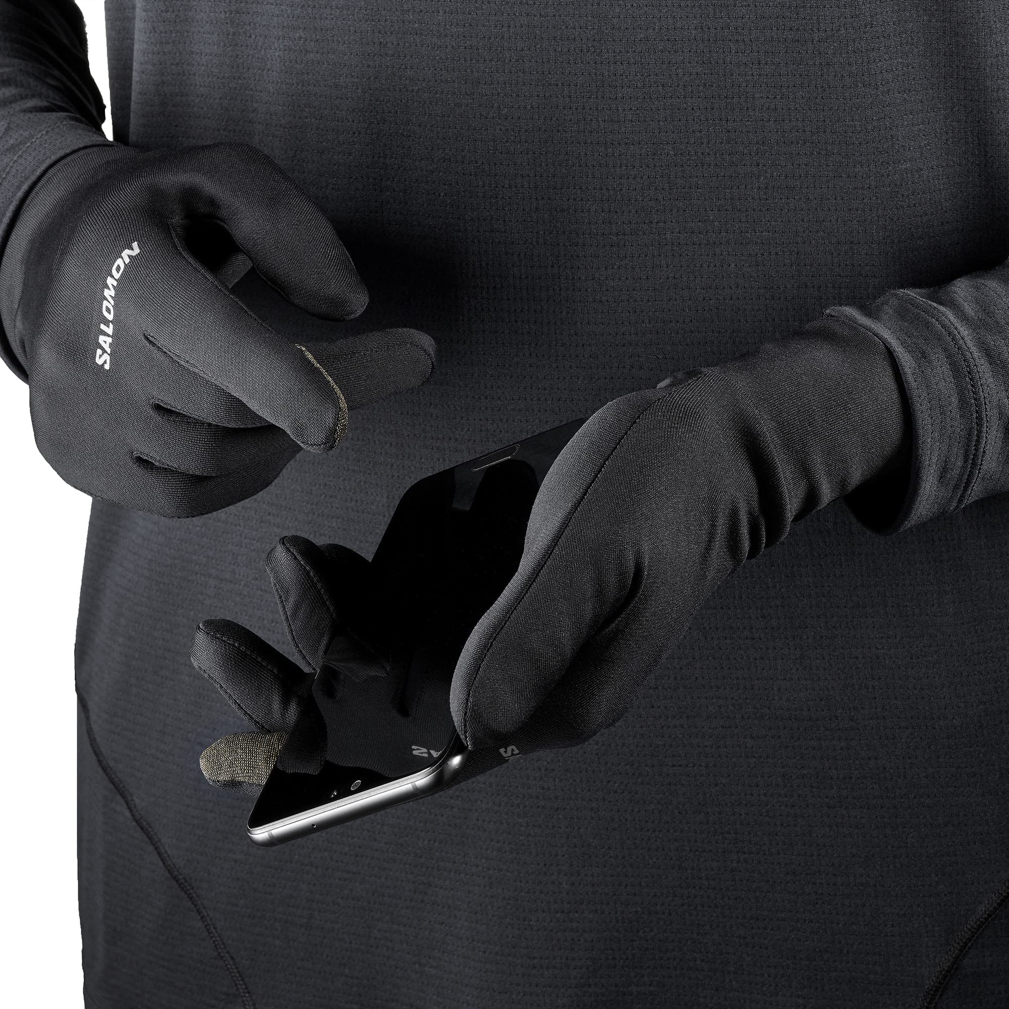 salomon-cross-warm-gants-tactiles-unisexes-noir image 2