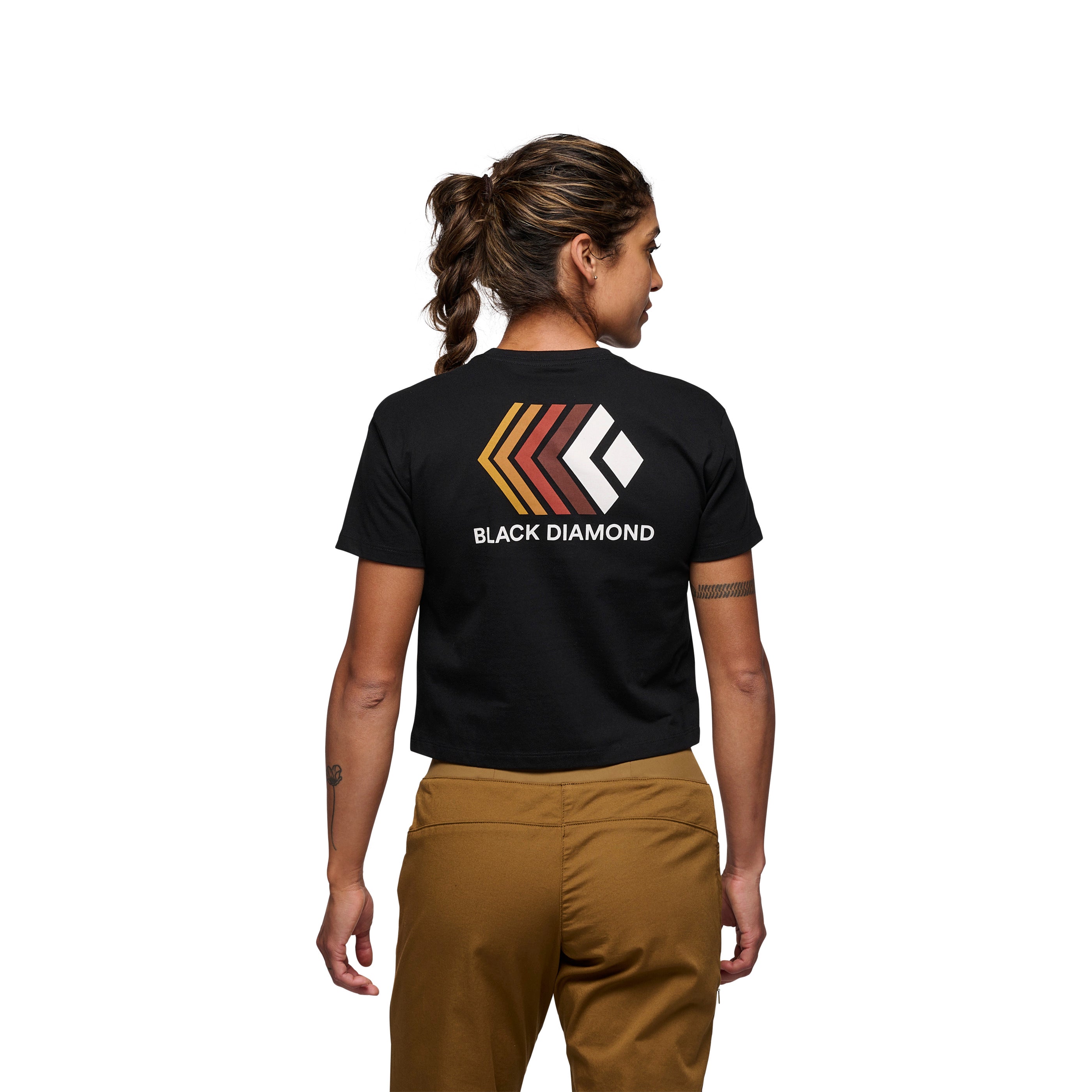black-diamond-women-s-faded-crop-t-shirt-manches-courtes image 5