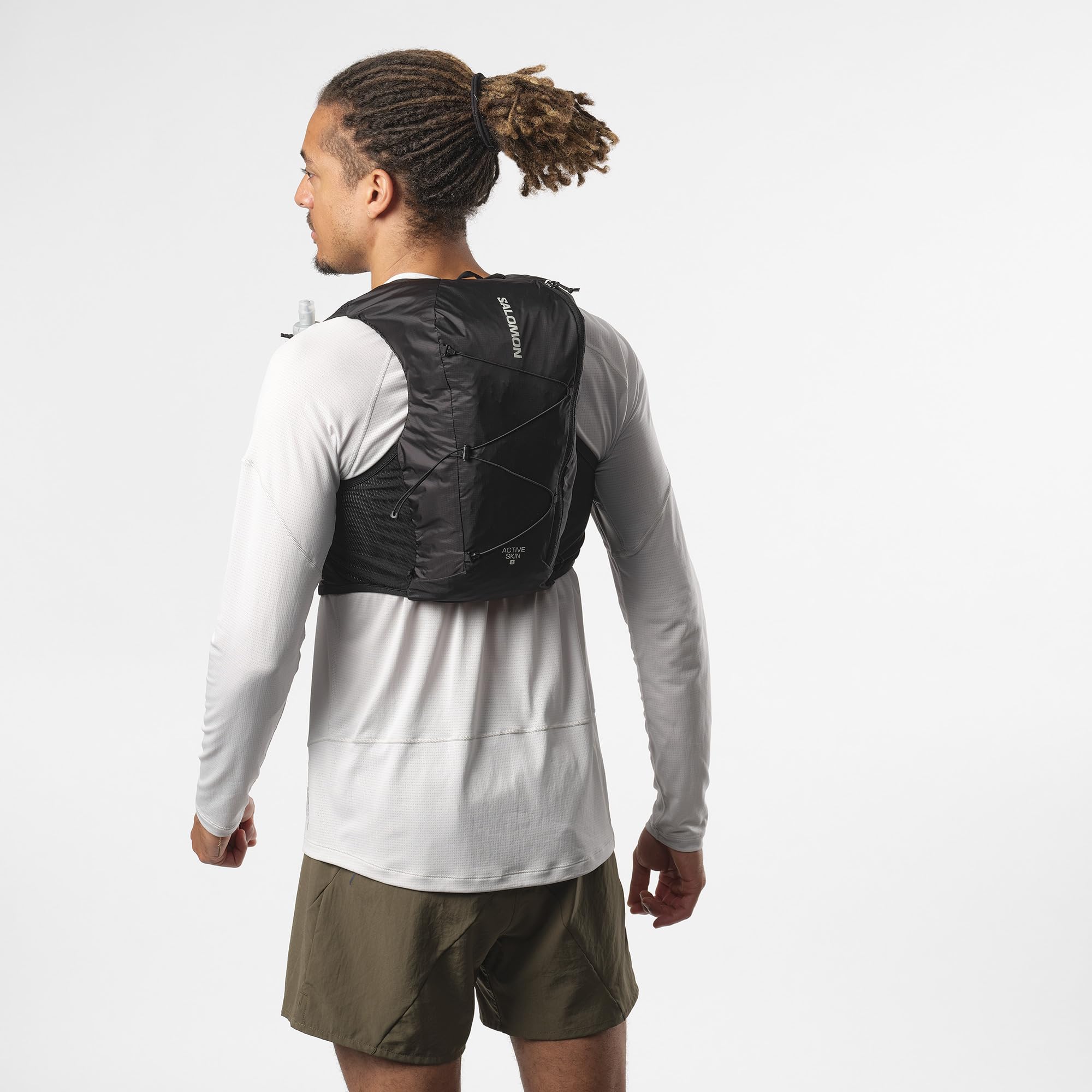 salomon-active-skin-8-xs-laurel-wreath-gilet-trail-8l-avec-2-flasques-500-ml image 5
