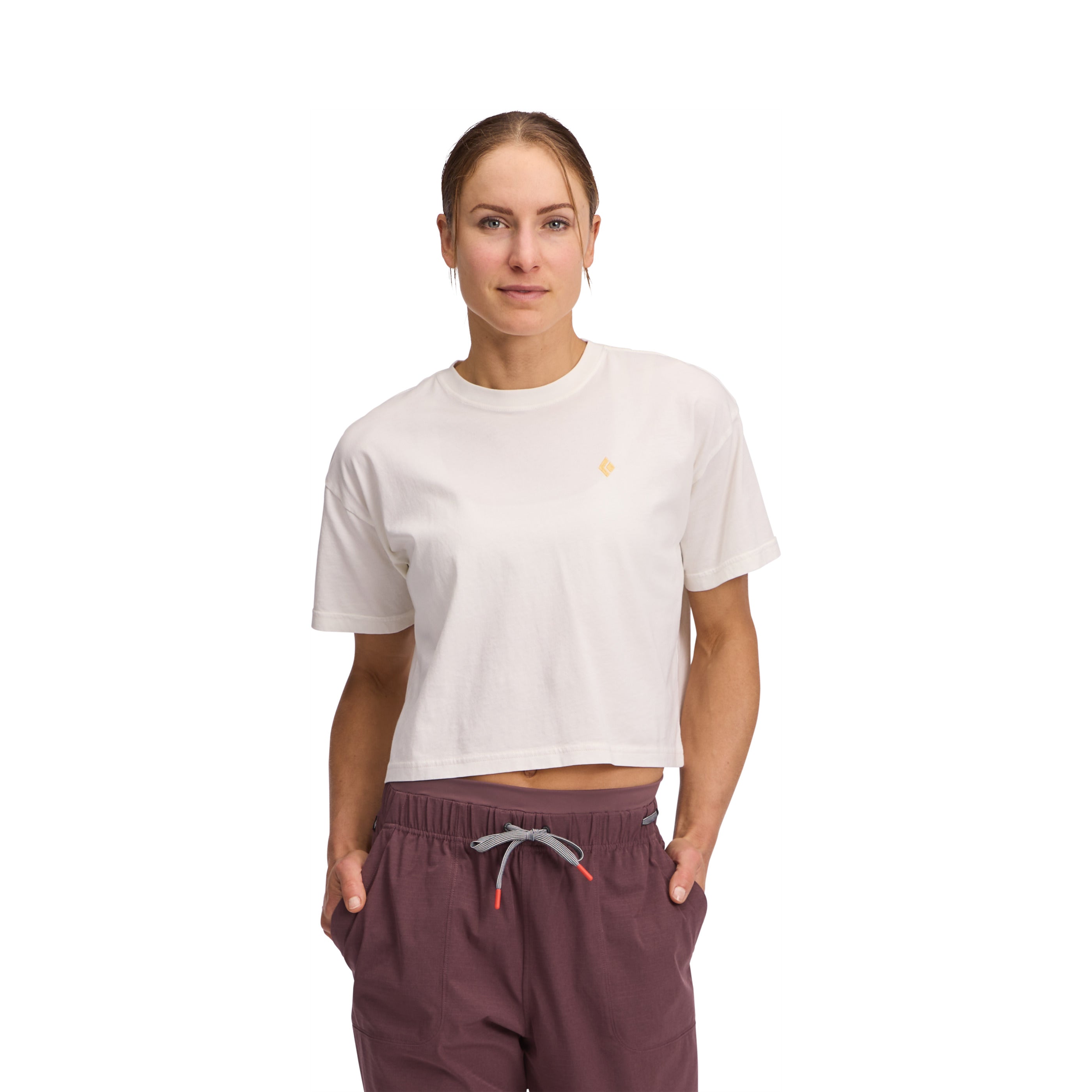 black-diamond-diamond-crop-t-shirt-femme-coton-bio-manches-courtes image 5
