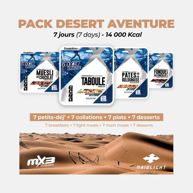 raidlight-pack-7-jours-d-sert-14000-kcal-mx3-autonomie image 1